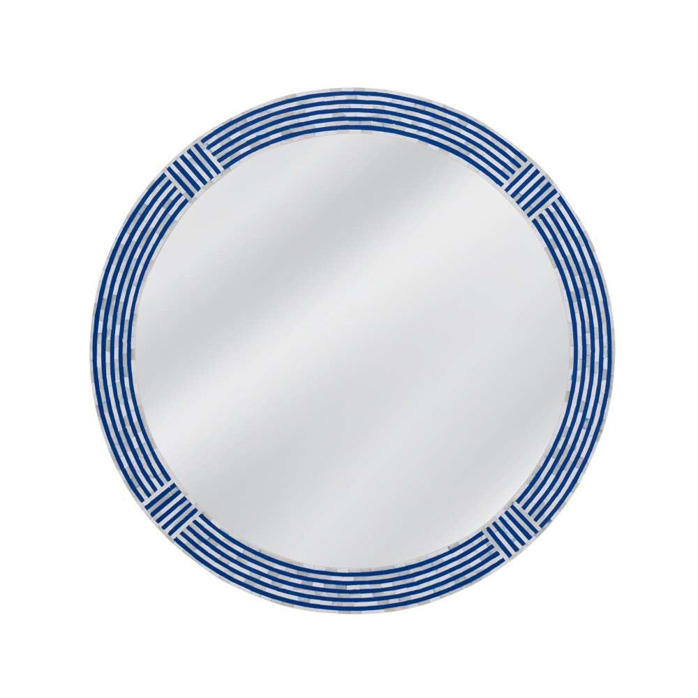Blue Circle Wall Mirror - Starboard Lane