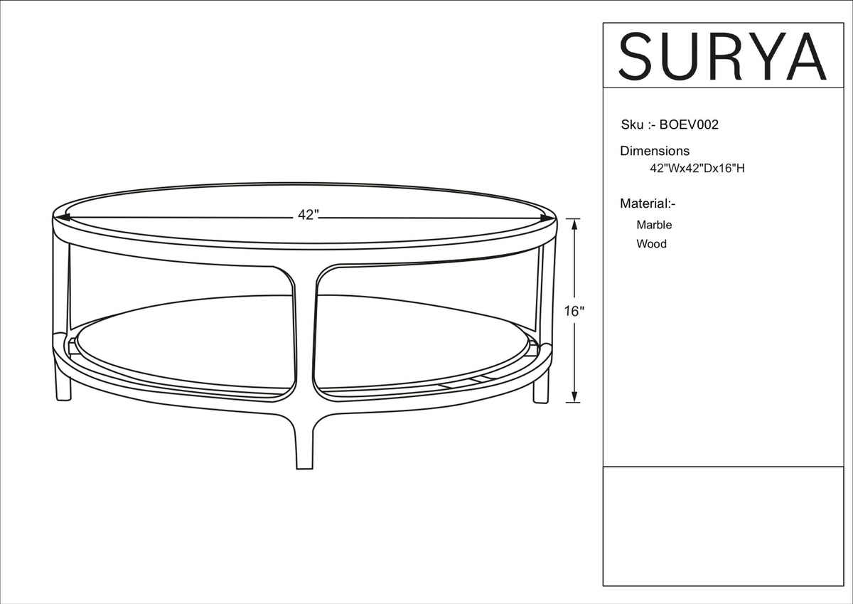 Eve Coffee Table, dimensions - Starboard Lane