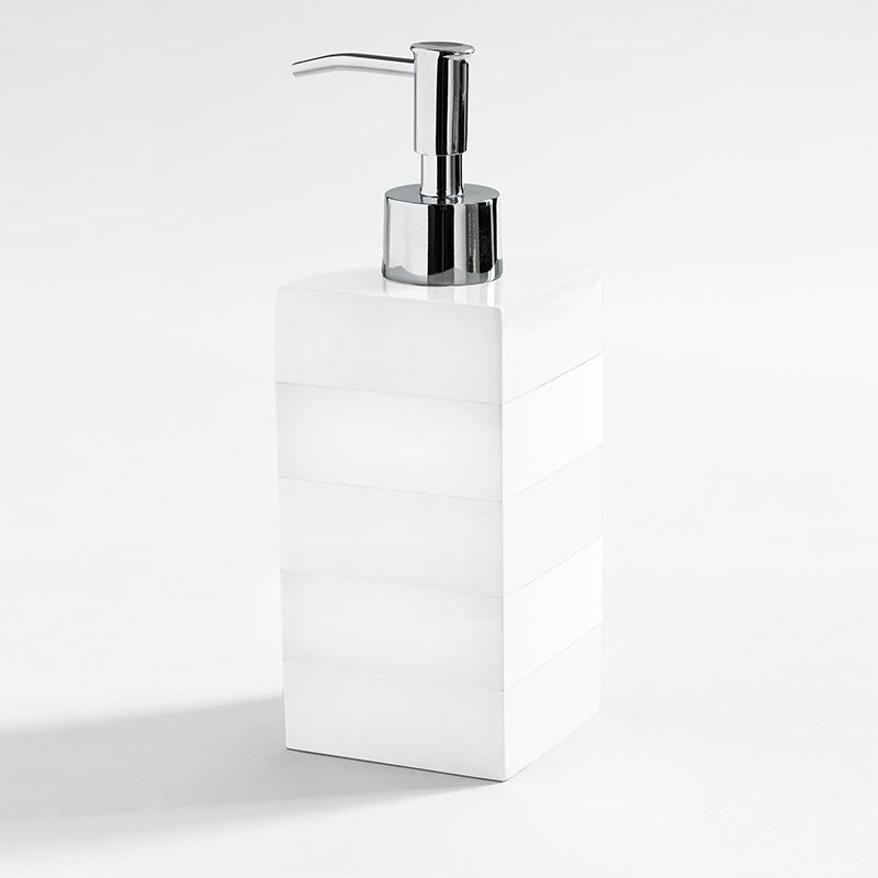 Cabana White Bath Accessories, Lotion Dispenser