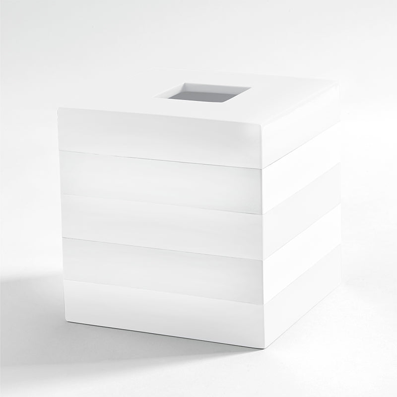 Cabana White Bath Accessories, Tissue Holder