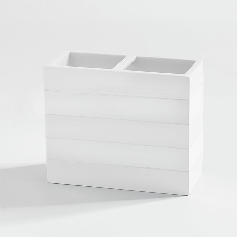 Cabana White Bath Accessories, Toothbrush Holder