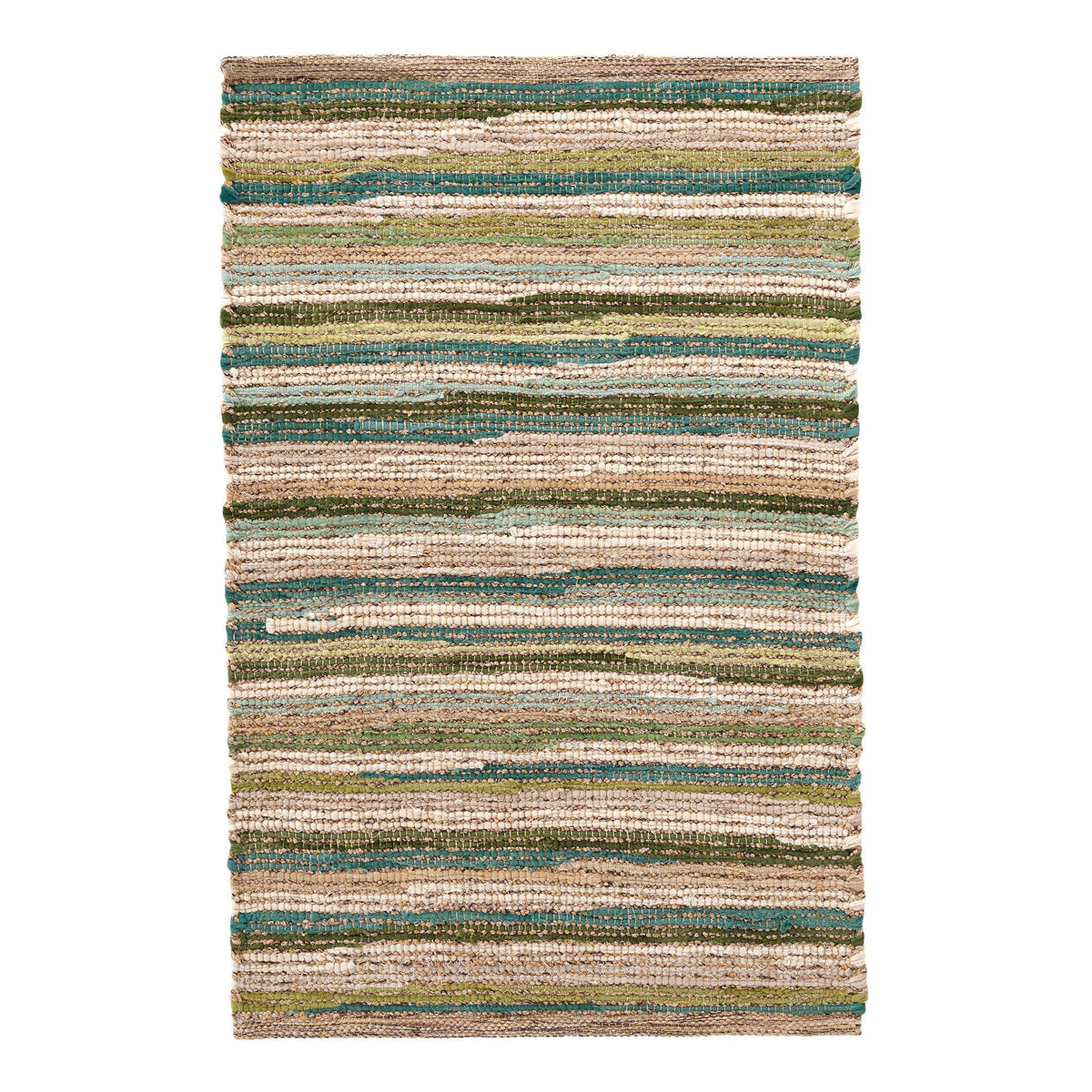 Francisco Handwoven Cotton Rug - Green - Starboard Lane