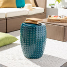 Camdale Garden Stool, styled in a room - Starboard Lane