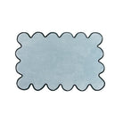 Chairish Scalloped Bath Mats in Blue / Forest Green