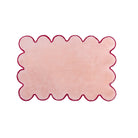 Chairish Scalloped Bath Mats in Peach / Berry
