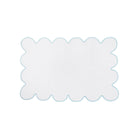 Chairish Scalloped Bath Mats in White / Powder Blue