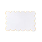 Chairish Scalloped Bath Mats in White / Yellow