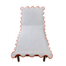 Chairish Scalloped Lounge Chair Covers in Coral