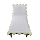 Chairish Scalloped Lounge Chair Covers in Lime Green