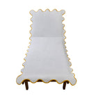 Chairish Scalloped Lounge Chair Covers in Yellow