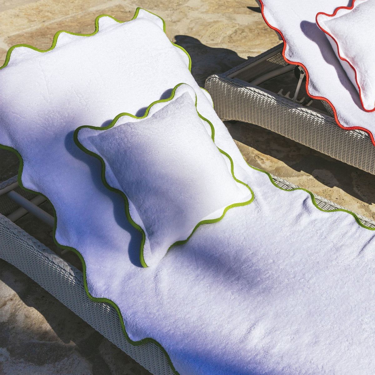 Chairish Scalloped Lounge Chair Covers