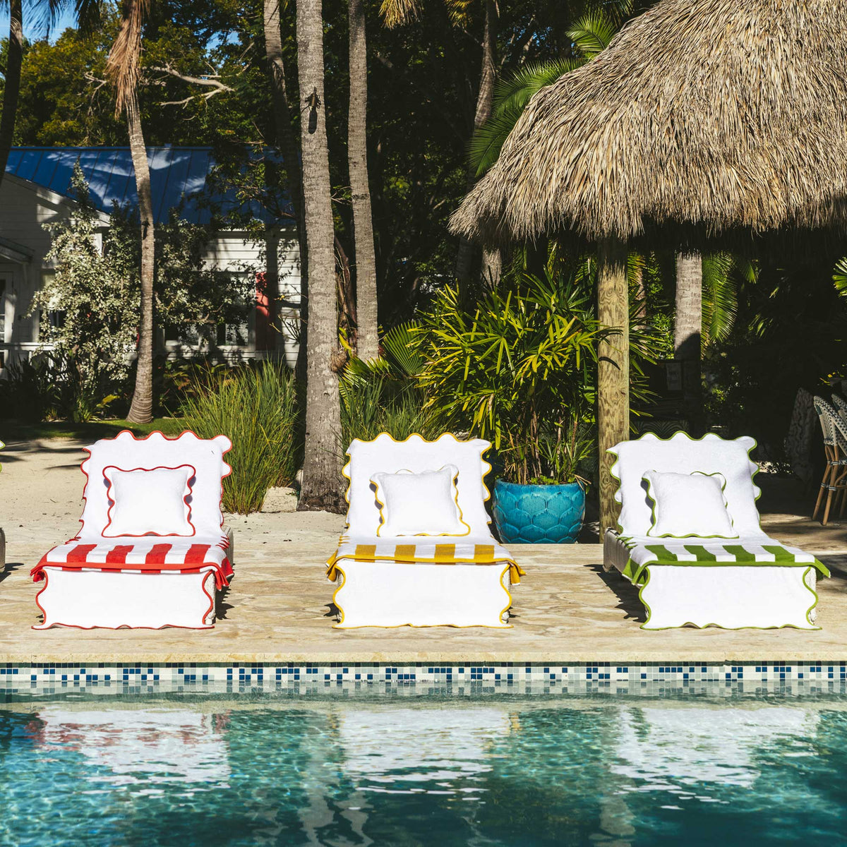 Chairish Scalloped Lounge Chair Covers