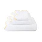 Chairish Scalloped Bath Towels in White / Yellow, Bath Towel