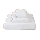 Chairish Scalloped Bath Towels in White / Sand, Bath Towel