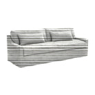Cinnamon 3-Seat Long Sofa, Shoreline Stripe – Driftwood - Starboard Lane