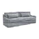 Cinnamon 3-Seat Long Sofa, Shoreline Stripe – Indigo Tide - Starboard Lane