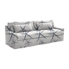 Cinnamon 3-Seat Long Sofa, Starfish Cay – Deep Water - Starboard Lane