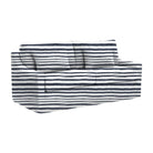 Cinnamon Grande 2-Seat Sofa, Shoreline Stripe – Indigo Tide - Starboard Lane