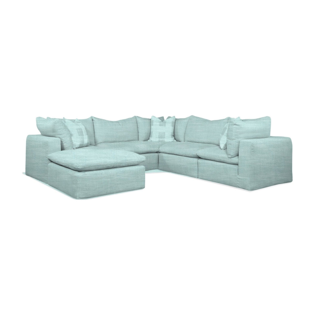 Coki Modular Armless, Trade Wind – Lagoon - Starboard Lane