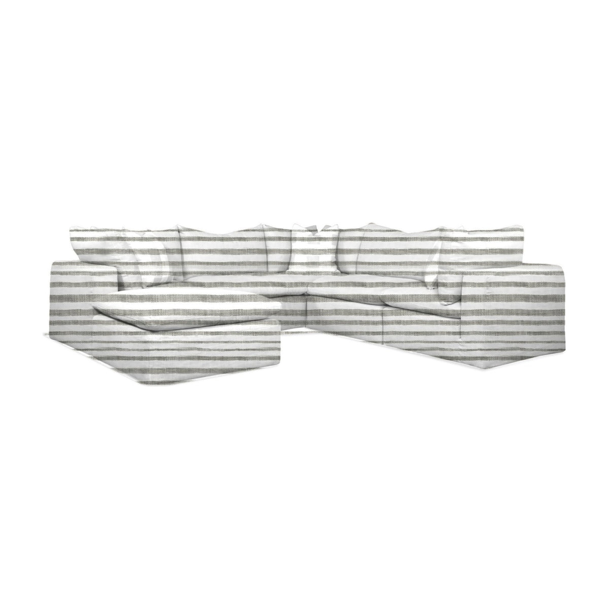 Coki Modular Corner, Shoreline Stripe – Driftwood - Starboard Lane