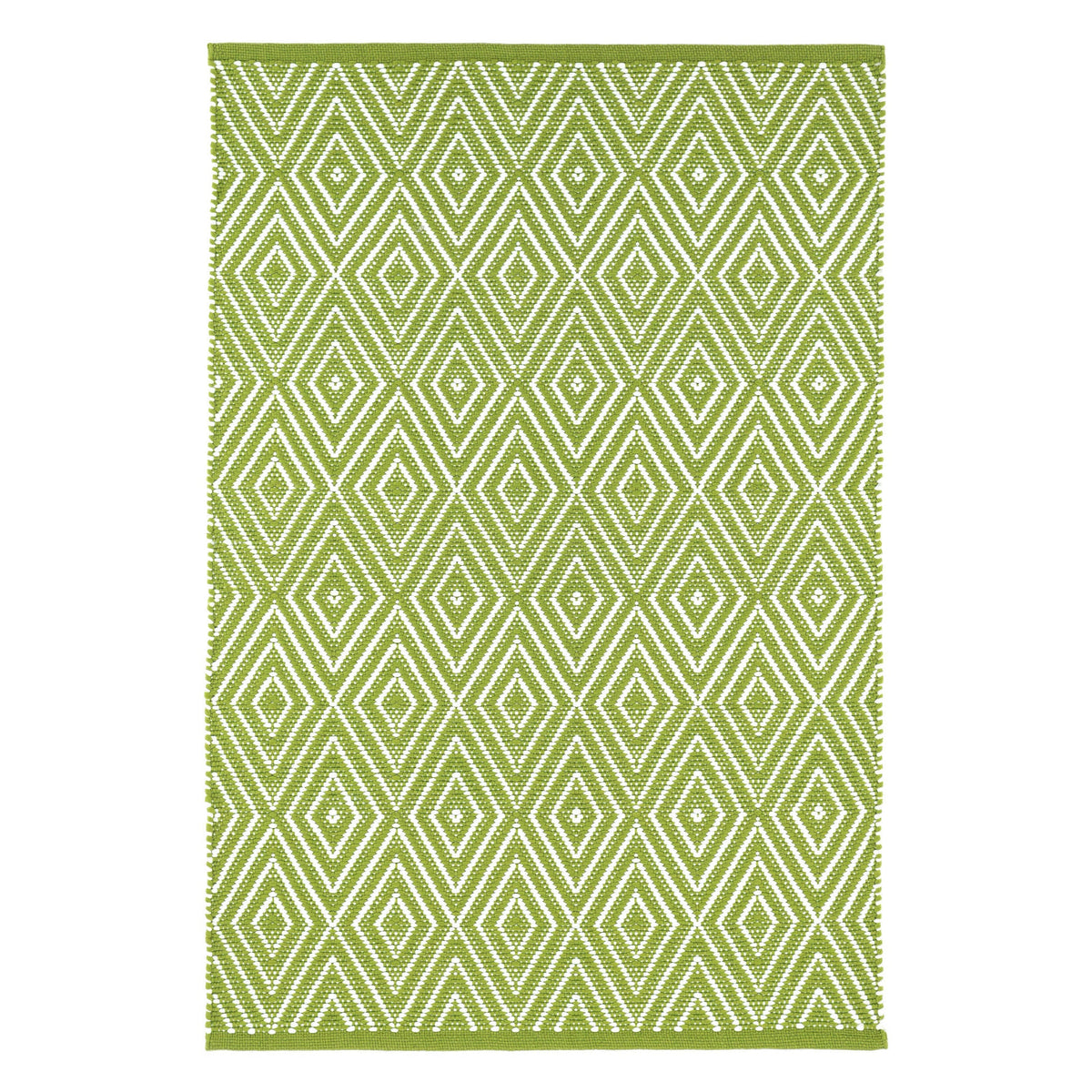Diamond Indoor/Outdoor Rug, Sprout/White - Starboard Lane