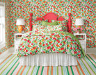 Classic Ruffle Bed Skirt - White, styled on the bed - Starboard Lane