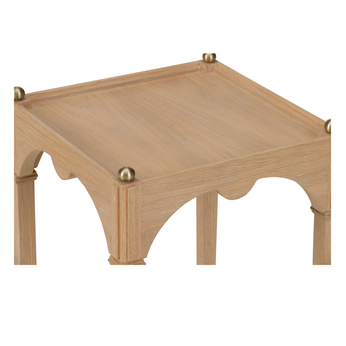 Kent Drinks Table - Oak, side view - Starboard Lane