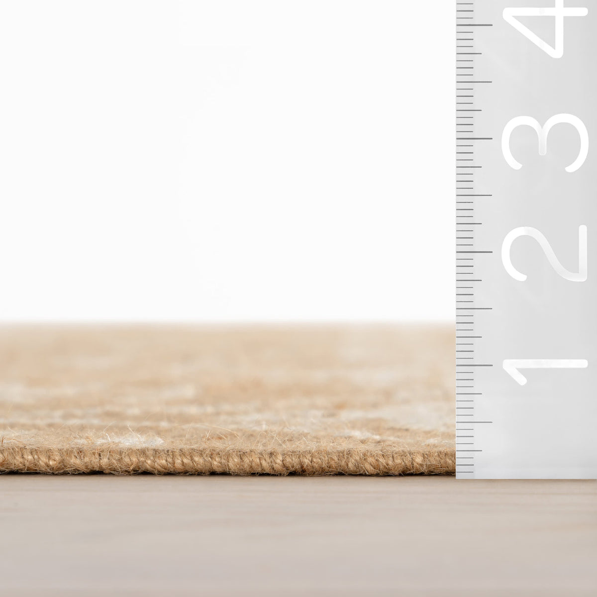Odette Jute Rug - Natural, styled in a room - Starboard Lane