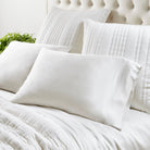 Blissful Bamboo Sheet Set, Silver, styled on the bed - Starboard Lane