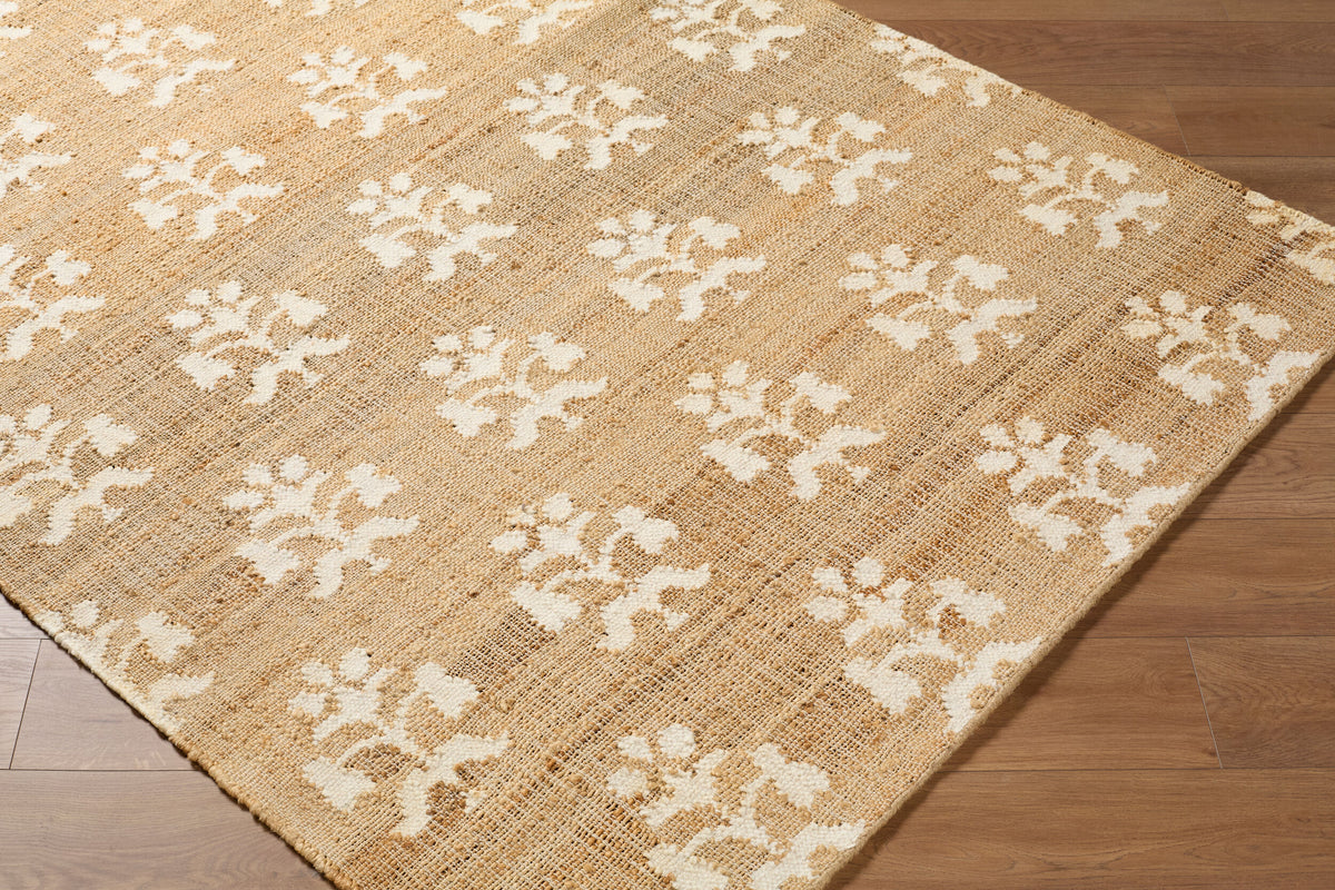 Fiorina Handwoven Jute Rug - Ivory, detail - Starboard Lane