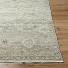 Khorasan Hand-Knotted Wool Rug - Sage, detail - Starboard Lane