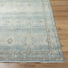 Khorasan Hand-Knotted Wool Rug - Sky Blue, detail - Starboard Lane