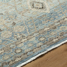 Khorasan Hand-Knotted Wool Rug - Sky Blue, detail - Starboard Lane