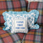 Love That for You Needlepoint Pillow, styled - Starboard Lane