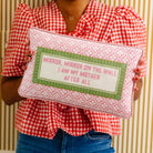 Mirror Mirror Needlepoint Pillow, styled - Starboard Lane