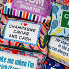 Mom Rules Needlepoint Pillow, styled - Starboard Lane