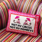 Not My Circus Needlepoint Pillow, styled - Starboard Lane
