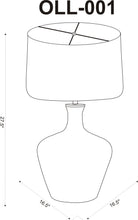 Ollie Table Lamp, dimensions - Starboard Lane