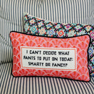 Pants Needlepoint Pillow, styled - Starboard Lane