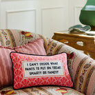 Pants Needlepoint Pillow, styled - Starboard Lane