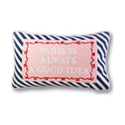 Paris Needlepoint Pillow reading "Paris is always a good idea" - Starboard Lane
