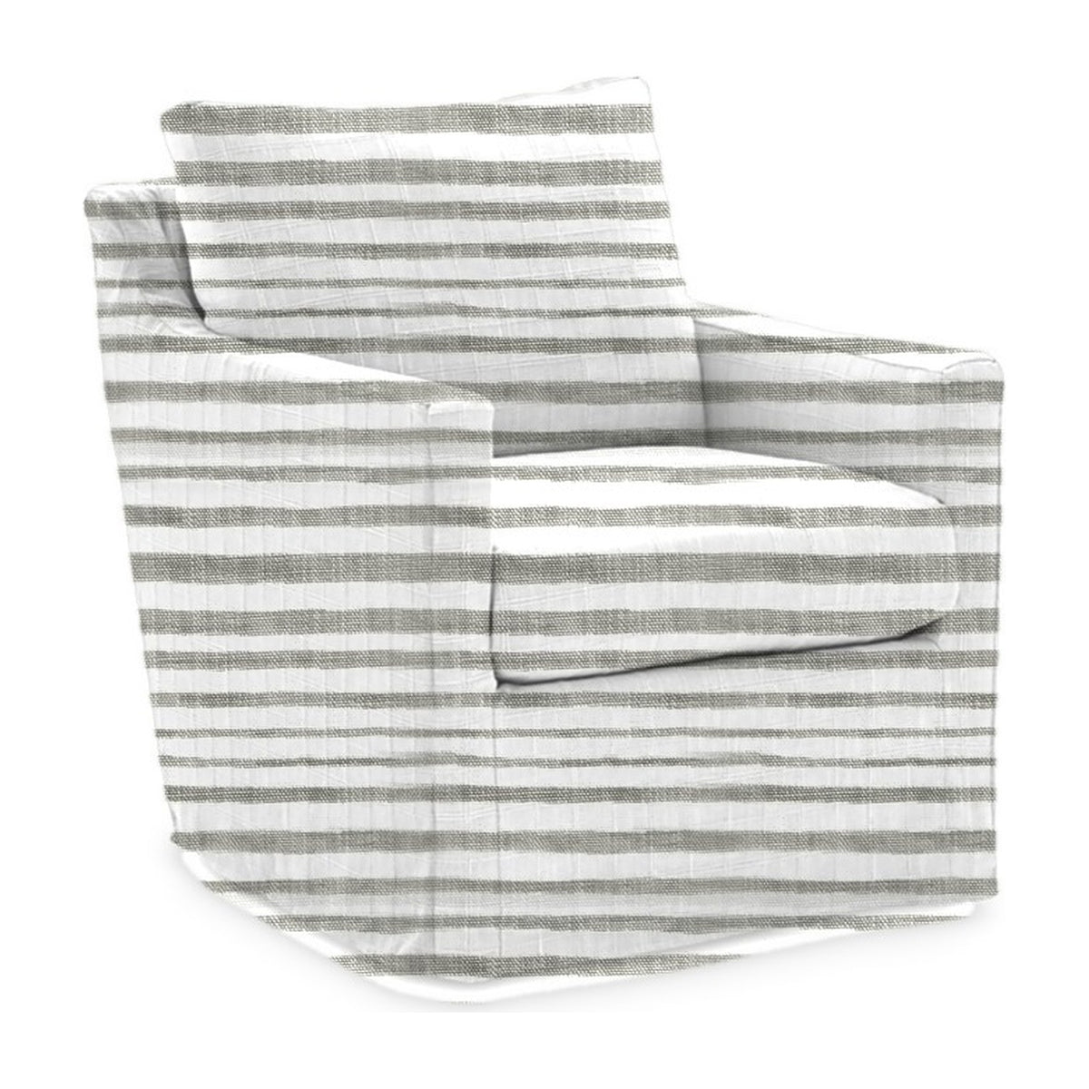 Sapphire Swivel Glider, Shoreline Stripe – Driftwood - Starboard Lane