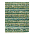 Paint Chip Hooked Wool Rug, Moss, styled in a room - Starboard Lane