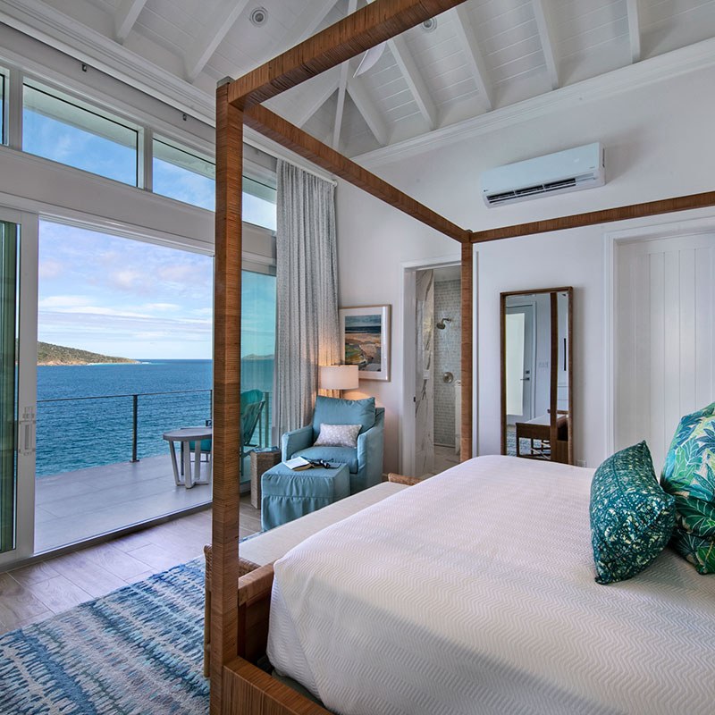 Island Breeze Fabric - Jade, styled in a room - Starboard Lane