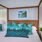 Island Breeze Fabric - Jade, styled in a room - Starboard Lane