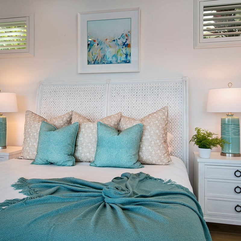 Ti' Punch Fabric - Caribbean, styled in a room - Starboard Lane