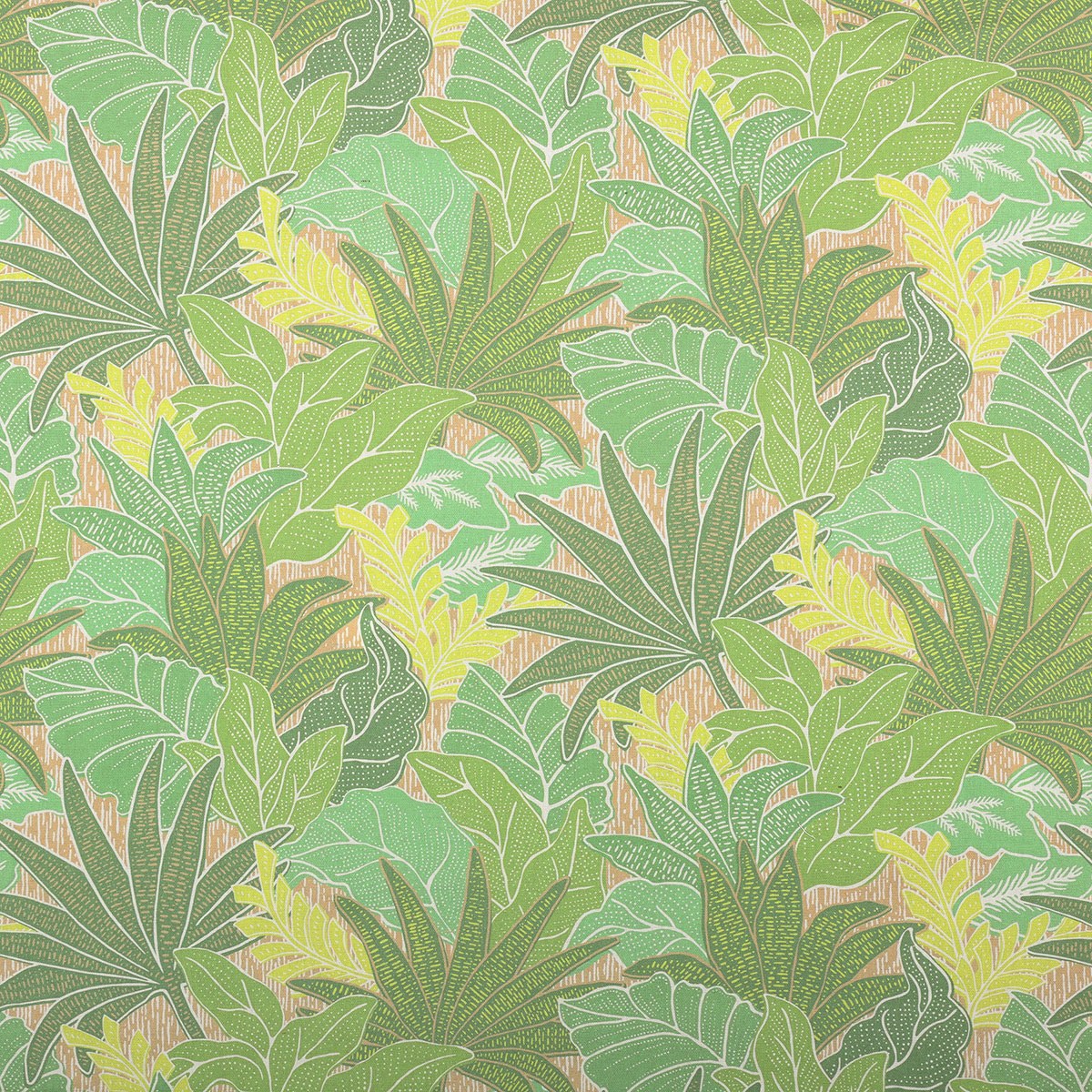 Tobago Leaf Fabric Swatch in Palm - Starboard Lane