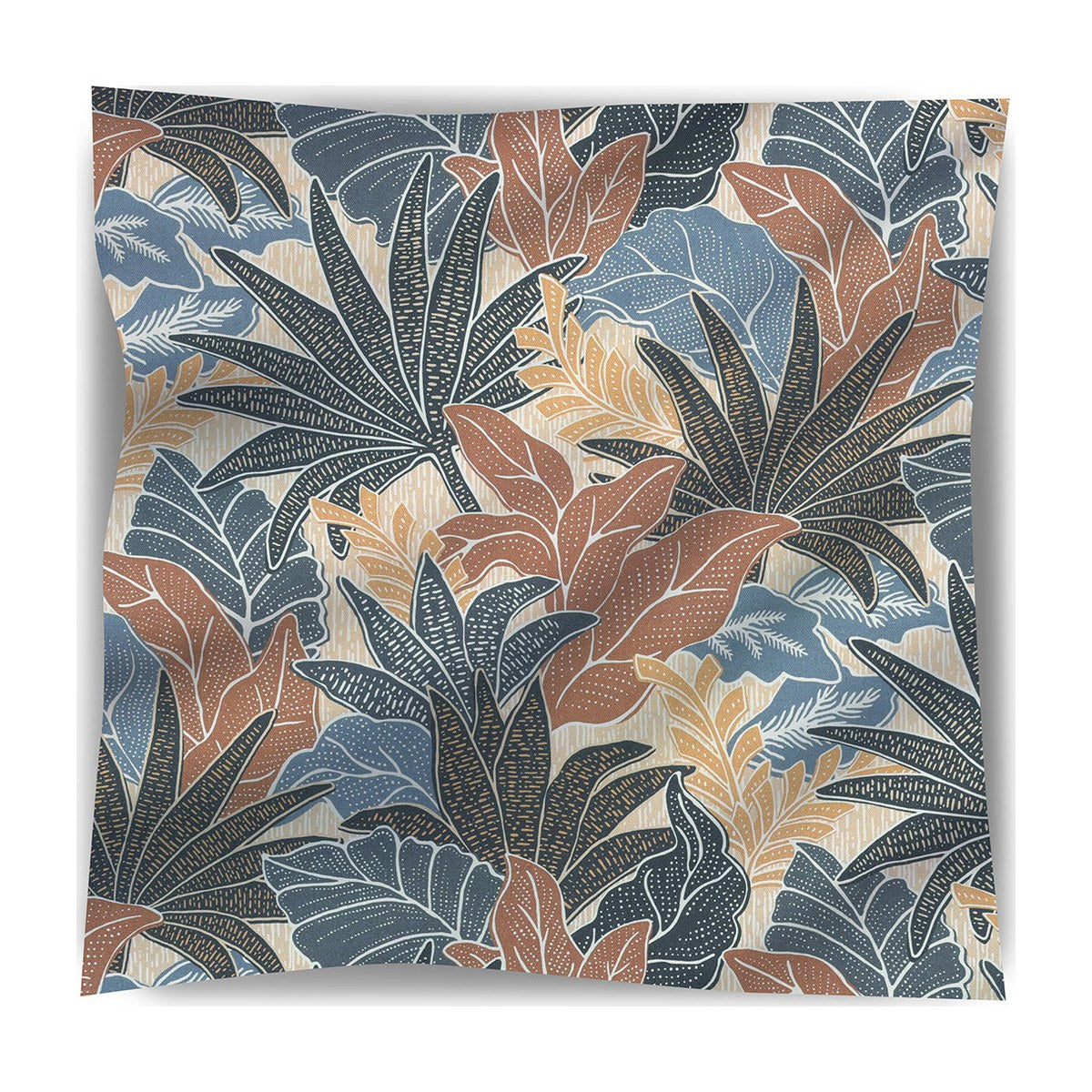 Tobago Leaf Fabric - Teak - Starboard Lane