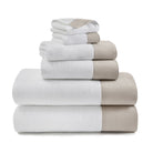 Sonoma Cotton-Linen Bath Towels in White/Pebble, Bath Towel