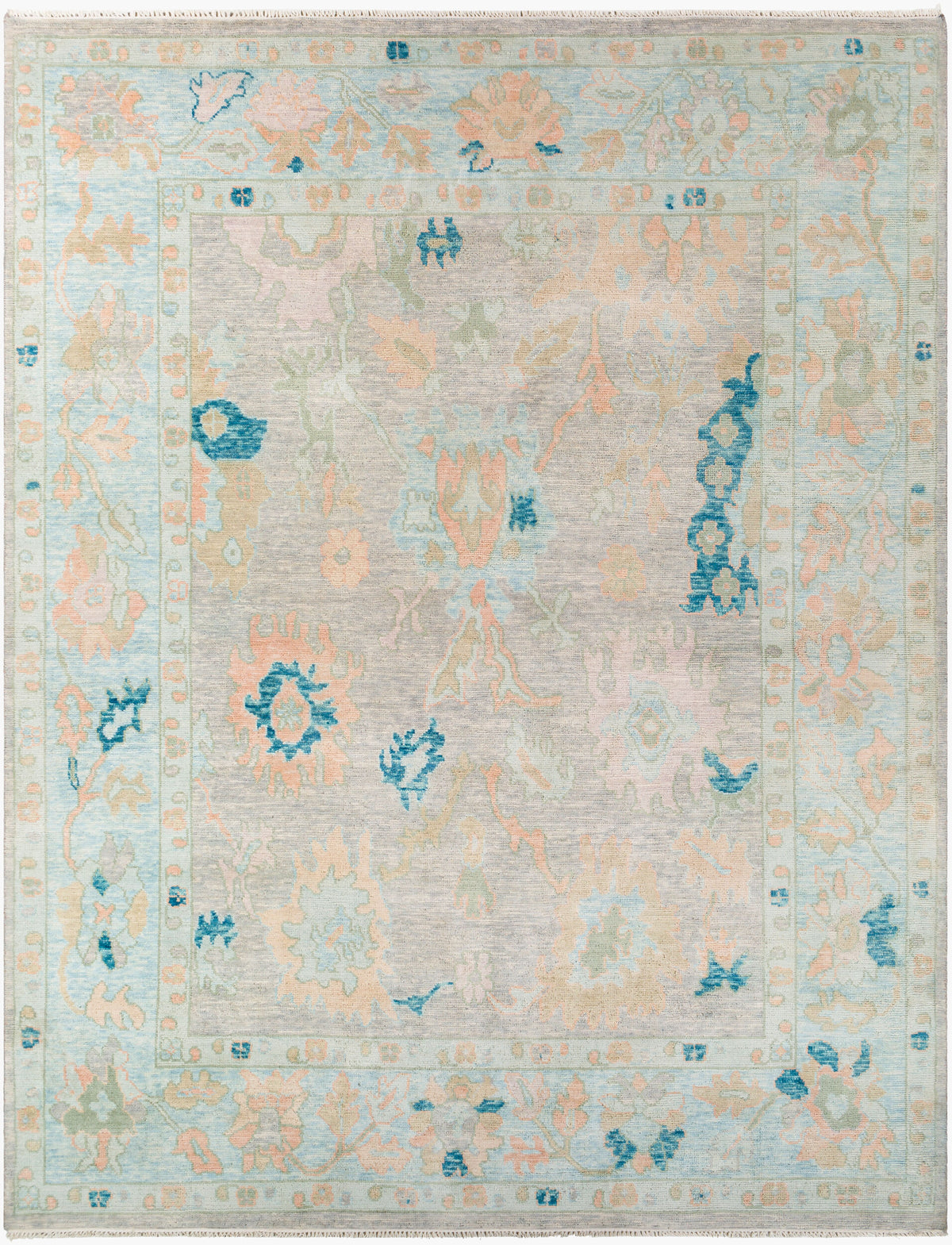 Ushak Hand-Knotted Wool Rug, 8' x 10' - Starboard Lane
